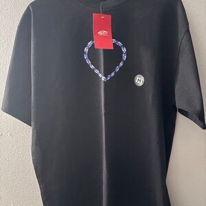 Vans Black Short Sleeve Tee with Heart Design